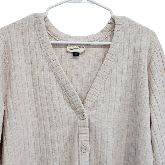 Universal Thread Cream Oatmeal Color Button Front Long Sleeve Cardigan Size XXL - Picture 3 of 7